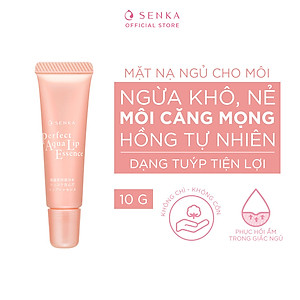 Mặt nạ ngủ dưỡng môi cấp ẩm giảm nhăn dạng tinh chất Senka Perfect Aqua Essence 10g