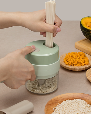 Máy Cắt Lát Xay Rau Củ Cầm Tay Cao Cấp 2in1 - Máy Thái Rau Củ Đa Năng - Máy Xay Tỏi Ớt - Máy Thái Lát Rau Củ Thực Phẩm Máy Xay Cầm Tay Sạc Điện