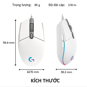 Chuột Gaming Logitech G102 Gen 2 Lightsync - Hàng Chính Hãng