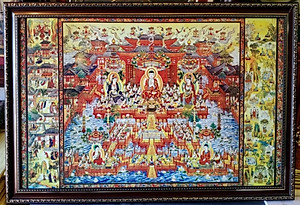 Tranh phật  tây phương cực lạc thế giới