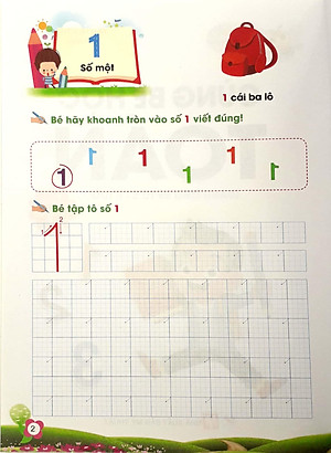 Sách Bé Tự Tin Bước Vào Lớp 1 - Cùng Bé Học Toán - Tập 1 (Dành Cho Bé Từ 5 - 6 Tuổi)