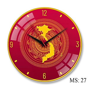 ĐỒNG HỒ TREO TƯỜNG TRANG TRÍ PHỦ PHA LÊ KT 35 CM(MS 19)