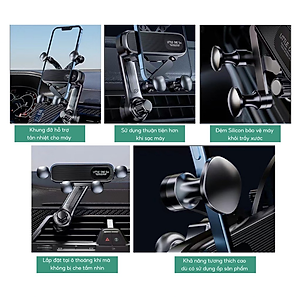 Giá Đỡ Điện Thoại Gắn Cửa Gió Điều Hòa Thông Minh | Giá Đỡ Điện Thoại Gắn Cửa Gió Điều Hòa Xe Ô Tô Thiết Kế Nhỏ Gọn, Cấu Tạo Khung Đỡ Chắc Chắn