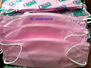 Khẩu trang y tế kháng khuẩn 4D GREEN LIFE màu hồng - có chứng nhận kiểm định chất lượng