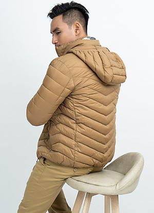 Áo Jacket nam Novelty 03 lớp lông vũ màu nâu NJKMMTMNLR1805314