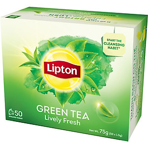 Combo 3 Lipton Trà Xanh Tươi Mới Hộp 1.5g x 50 túi