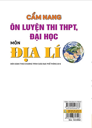 Sách - Cẩm Nang Ôn Luyện Thi THPT, Đại Học Môn Địa Lí - Biên soạn theo chương trình GDPT 2018 - ndbooks