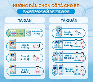 Tã Quần Cao Cấp Moony Nhật Bản Bé Trai L44 (44 Miếng)