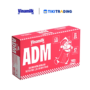 Thùng 48 Hộp Sữa dinh dưỡng Hương Dâu Vinamilk ADM (110ml)