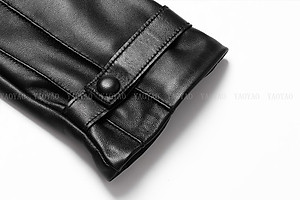 Găng tay nam da cừu cao cấp BHY5333 Lót lông giữ ấm, cảm ứng điện thoại, chống nước