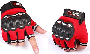 Găng Tay Sports phươt, tập gym, thể thao đa năng Dành Cho Phượt Thủ (Hở Ngón) - Đỏ