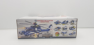 Đồ chơi lắp ghép xếp hình  Trực thăng chiến đấu 8 trong 1 Qman 1801