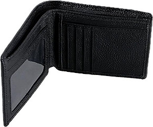 Ví Nam Da Bò Mini Huy Hoàng HT2126 (12.5 x 10 cm) - Đen