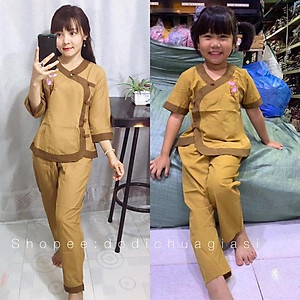 Đồ Lam Đi Chùa # Tim Phối # Đồ Bộ Nữ Mẹ Và Bé # Quần Áo Bé Gái