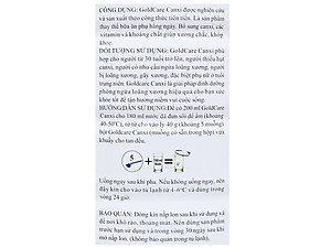 Sữa bột Wincofood GoldCare Canxi :  bổ sung canxi giúp xương chắc khỏe, MUFA, PUFA tốt cho tim mạch, phù hợp cho người từ 30 tuổi trở lên.