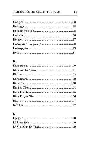 TỪ NGỮ GIẢN LƯỢC – Tìm Hiểu Đức Tin – Giáo Lý – Phụng Vụ
