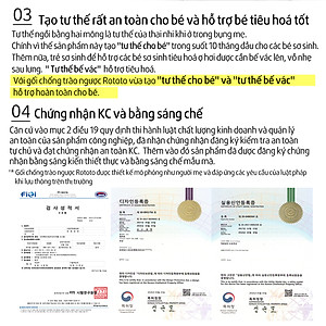 Gối chống trào ngược Rototo bebe nhập khẩu chất liệu cotton mềm mại khắc phục tình trạng trào ngược sơ sinh