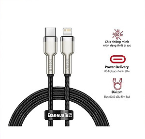 Cáp sạc nhanh PD20W truyền dữ liệu Baseus Metal Data Type-C sang iPhone ( 2 size ) - Hàng chính hãng