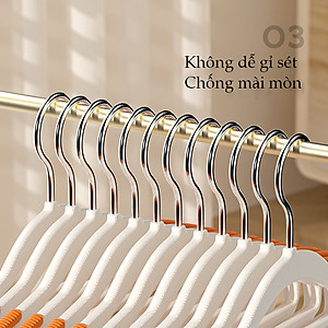 Combo 5 Móc Treo Quần Áo Chống Trượt, Biến Dạng Quần Áo, Móc Áo Nhựa Cao Cấp Chịu Tải Lớn Xoay 360 - Chính Hãng