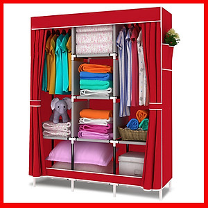 Tủ Vải Quần Áo 3 Buồng 8 Ngăn To, Bền - Hàng Chính Hãng