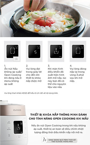 Nồi cơm điện tử áp suất kép Cuckoo CRP-ST1010FW (1.8L) (màu trắng) - Hàng Chính Hãng