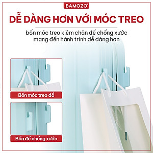 Vali du lịch BAMOZO cao cấp 8812 vali kéo nhựa được bảo hành 5 năm