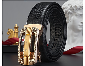 Thắt lưng nam da bò nguyên chất mặt khóa tự động hợp kim cao cấp