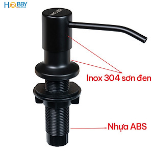 Vòi bơm hút nước rửa chén đầu inox 304 sơn đen HOBBY Home Decor NRC4