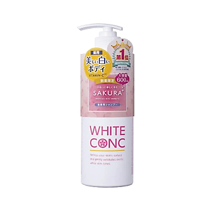 Sữa Tắm Dưỡng Trắng Da Toàn Thân Hoa Anh Đào White Conc Body Shampoo Cii Sakura (Chai 600 mL)