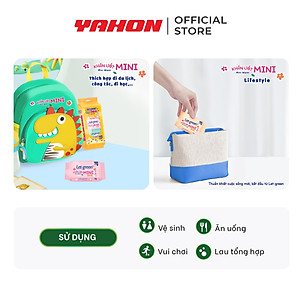 Combo Lốc Khăn Ướt Mini LET-GREEN 12 Miếng/Gói, 6 Gói/Lốc