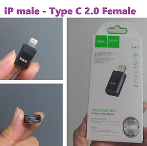 [ Type C  Adapter ] Đầu chuyển type C sang USB 3.0  / iP hỗ trợ OTG cho điện thoại tablet laptop hoco UA17 _ hàng chính hãng