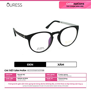 Gọng kính cận 1905 nhựa dẻo ultem thời trang nam nữ mắt kính OURESS