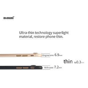 Ốp lưng nhám hiệu Memumi cho iPhone 7 Plus / iPhone 8 Plus có gờ bảo vệ camera mỏng 0.3mm - Sản phẩm chính hãng