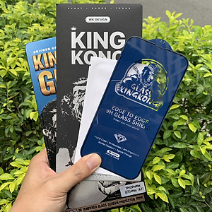Kính Cường Lực Kingkong 3D Trong Suốt Cho iPhone - Dán Full Màn - Full Hộp Sắt Cao Cấp - Hàng Chính Hãng