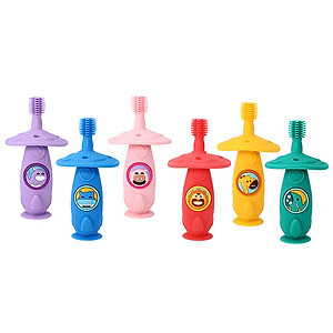 Bàn chải tập đánh răng và mát xa nướu silicon 360 cho bé Marcus & Marcus, từ 12 tháng