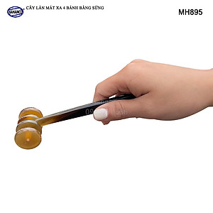 Cây lăn 4 bánh mát xa bằng sừng - lăn mặt giúp làm mịn da & lưu thông khí huyết- MH895