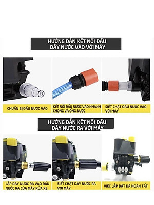 MÁY RỬA XE SK9070 ,CÓ CHỈNH ÁP,TẶNG KÈM BÌNH TẠO BỌT - Bảo Hành 12 tháng