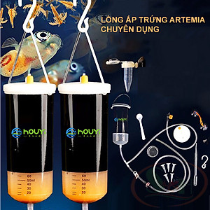 Bộ lồng ấp trứng artemia Houyi ấp nở trứng tôm nước muối sinh khối thức ăn cho cá tép