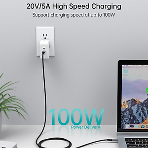 Dây cáp sạc type C sạc nhanh 100W Type-C to Type-C chuẩn PD 3.0 hiệu CHOETECH XCC-GY-1002 dài 180cm truyền data tốc độ cao 480Mbps (20V/5A, QC 4.0 & PD 3.0) sạc cho iPhone 15 pro max 15 plus ipad pro macbook samsung huawei oppo laptop  - hàng nhập khẩu