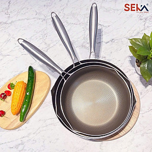 (Model New ) Chảo Sâu Lòng 7 Lớp inox316 TITANIUM SEKA 316S 22cm - 316M 24cm - 316L 26cm - Hàng Chính Hãng