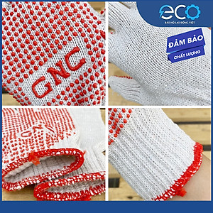 Găng tay bảo hộ sợi phủ hạt nhựa 70g sợi cao cấp chống trơn trượt độ bám cao