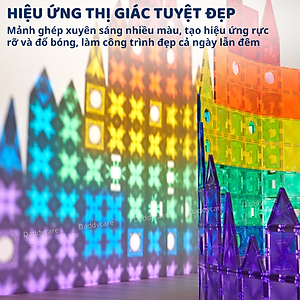Bộ xếp hình nam châm lắp ráp đường ống Mideer Colorful Magnetic Tiles- Marble Run