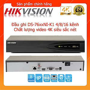 Đầu ghi hình camera IP 8MP tích hợp POE Chuẩn nén video H.265+ Độ phân giải ghi hình tối đa 8MP, 4/8/16 kênh mã SP 76xxNI-K1 - Hàng chính hãng.