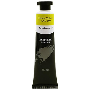 Tuýp Màu Acrylic 45 ml - Renaissance #100 - Lemon Yellow