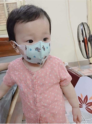 Set 5 Khẩu Trang Kháng Khuẩn Chống Bụi Cho Bé Loại Dày Size 0-3 tuổi (Màu Ngẫu Nhiên)