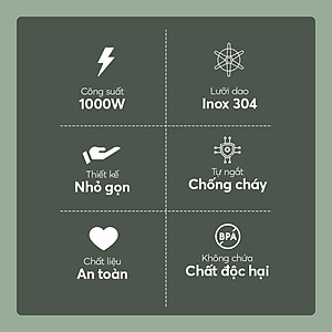 Máy xay cầm tay Elmich BLE-8666, công suất 1000W, thiết kế cầm tay dễ sử dụng, lưỡi dao bằng thép không gỉ siêu bền, đảm bảo an toàn tuyệt đối cho sức khỏe  - Hàng chính hãng