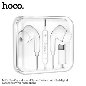 Tai nghe nhét tai jack cắm Type-C có mic hoco. M101 Pro tương thích rộng với các máy Android chân Type C và cho Iphone 15 Ipad Chân Type C  - Hàng chính hãng