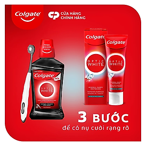 Bộ 4 Kem Đánh Răng Colgate trắng răng Optic White Exfoliating Mineral cho răng sáng bóng 100g/tuýp