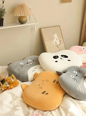 Gối bụng mèo cao cấp A 50x30x6cm - chất liệu cao su non đàn hồi chậm bảo vệ đốt sống cổ
