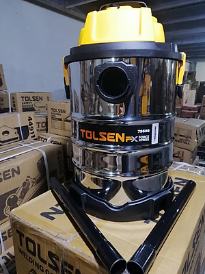 MÁY HÚT BỤI CÔNG NGHIỆP KHÔ VÀ ƯỚT 1200W TOLSEN 79608- HÀNG CHÍNH HÃNG